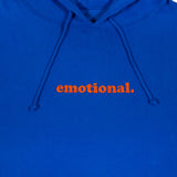 emotional. logo cobalt blue hoodie